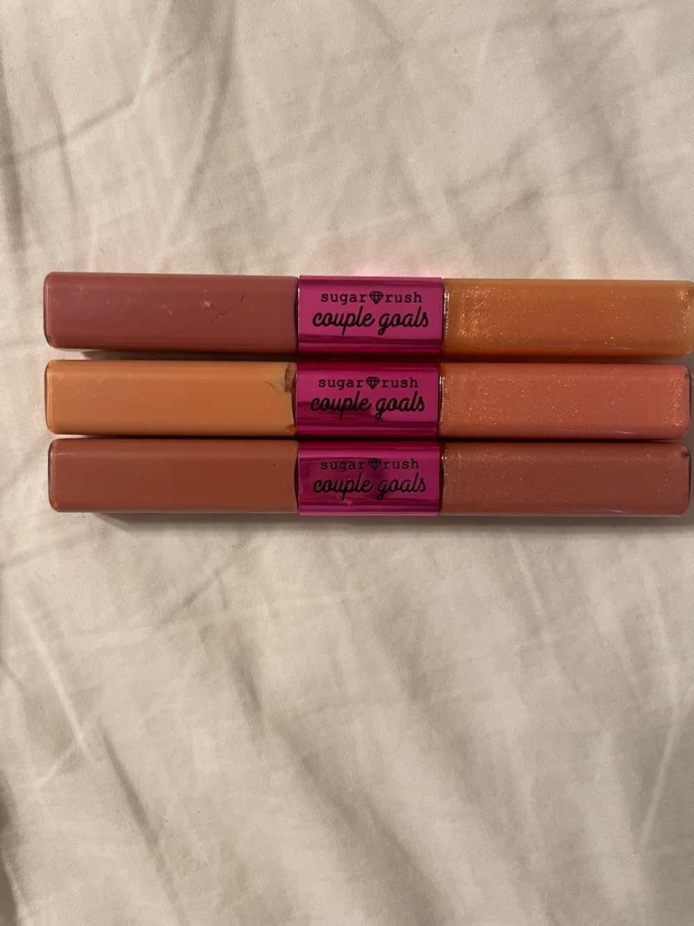 tarte Sugar Rush 'Couple Goals' Dual Lip Gloss Set - Nude, Peach, Coral Shades